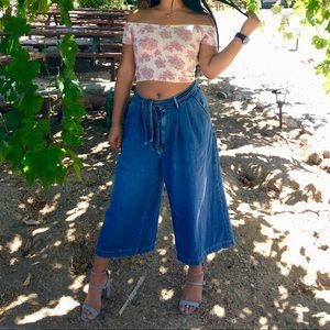 Denim culottes